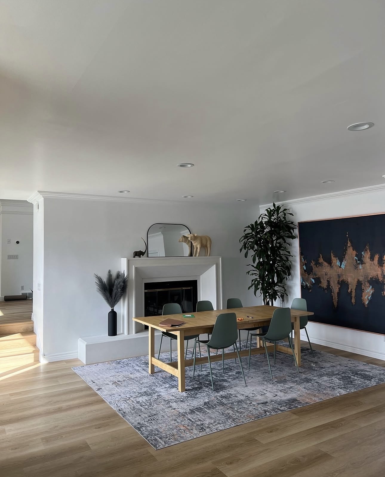 Hardwood floor installation in dining room — Pine River Construction, Utah