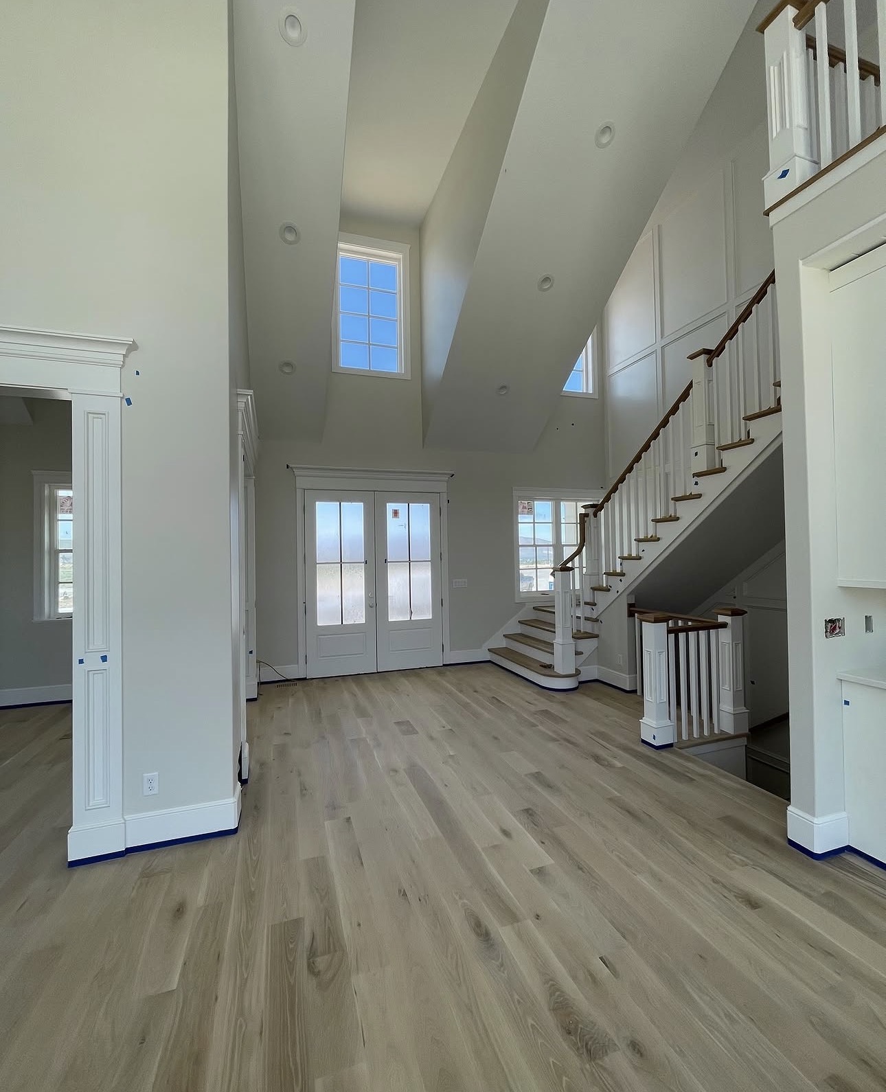 Hardwood entryway floor installation — Pine River Construction