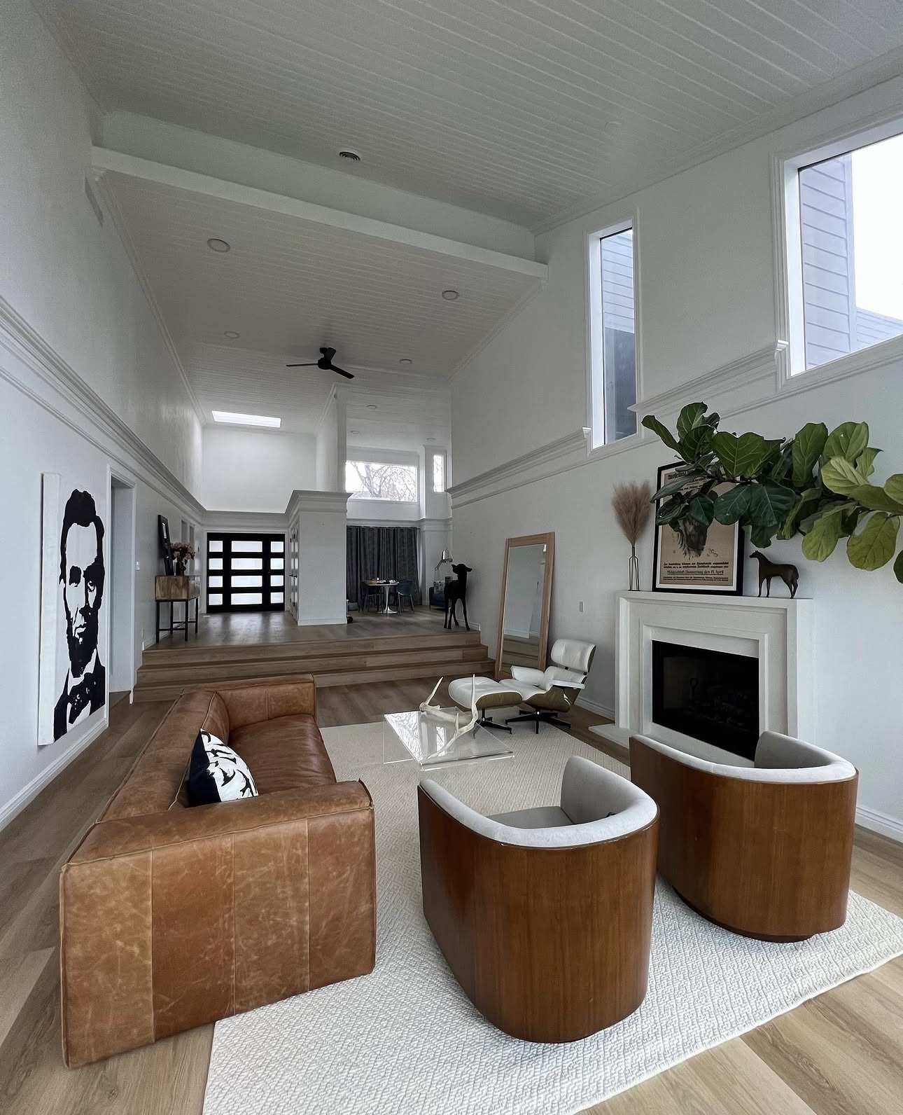 Hardwood floor installation in Utah living room — Pine River Construction